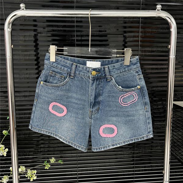 Serviette broderie shorts pantalons femmes designers jeans été denim pantalon haute rue mini shorts pour fille