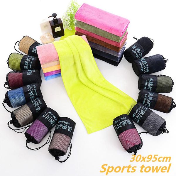 Toallas Fashion Microfibra Mesh Bolsos para hombres Mujeres gimnasios Gimnasio Running Sport Football Basketball Tennis Portable Copa Mundial Toticonización