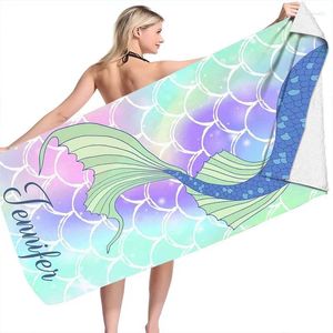 Toalla Fashionable Pearl Shell Beach Ladies Fishtail Girls Bathing Natación