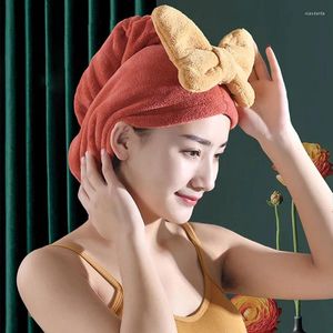 Serviette polaire princesse nœud cheveux absorbant séchage rapide bonnet Pack douche doux Turban