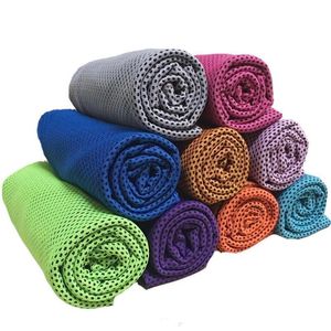 Serviette pour serviettes fraîches serviette froide glacée été insolation sport Yoga exercice frais séchage rapide doux respirant serviette de sport pour