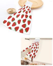Fruit de serviette Strawberry blanc serviettes de main maison cuisine salle de bain suspendue
