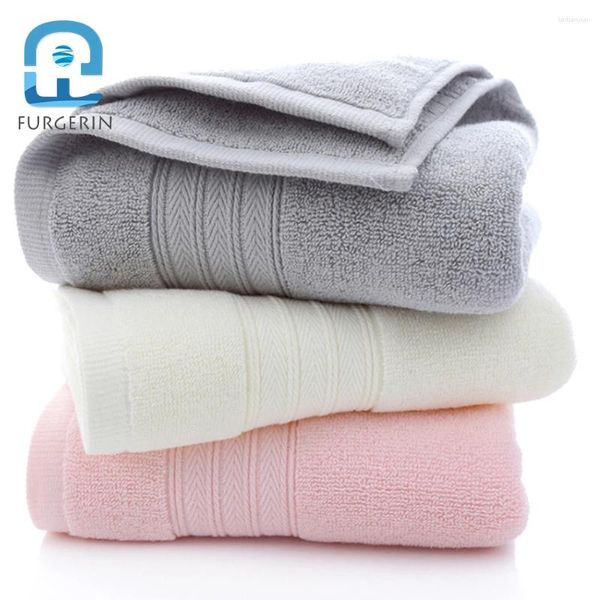 Serviette Furgerin Microfiber Hair Absorbant Bath pour adultes Coton Facel Towels Bathroom plage Couleur pure El / maison