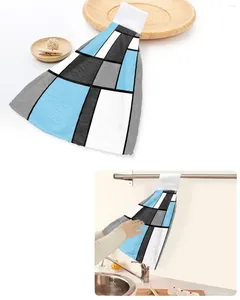 Serviette figurines géométriques ciel bleu abstrait serviettes de main maison cuisine salle de bain suspendue
