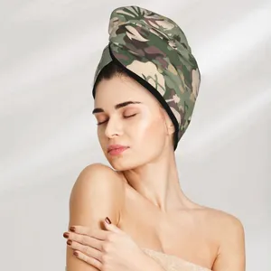 Handdoekmeisje haar drogen hoed aloha Hawaiiaanse camouflage patroon dop bad microFertoWel absorptie tulband