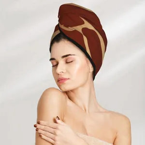 Serviette de poil de cheveux séchage chapeau or girafe caspure baignoire microfibertowel absorption turban