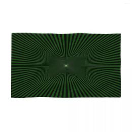 Handdoek groen stralende cirkelvormige stralen 40x70 cm gezicht wasstoffer zacht geschikt voor reizende vakantiegeschenk