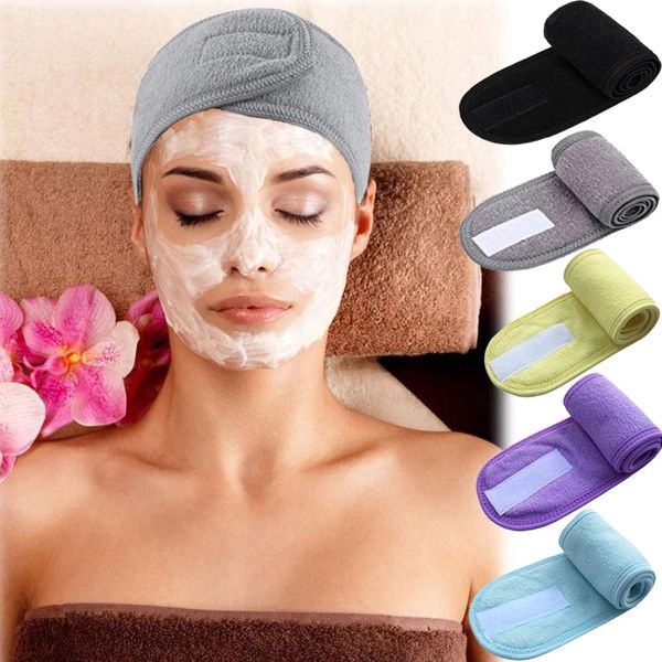 Serviette bandeau sueur bandeau têtes envelopper anti-dérapant extensible lavable bandeau bandeau pour sport visage lavage maquillage