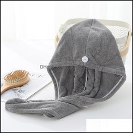 Handdoek Home Textiles Garden LL Haardrogende hoed Microfiber Quick Dry Bath Douchedops Magic Super Absorbent T DHJPZ
