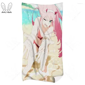 Handdoek Japans anime meisje Asuna Nezuko Sabre strand handdoeken Groot formaat Gym Remuru Tokisaki Kurumi gezicht Gift voor vriendje