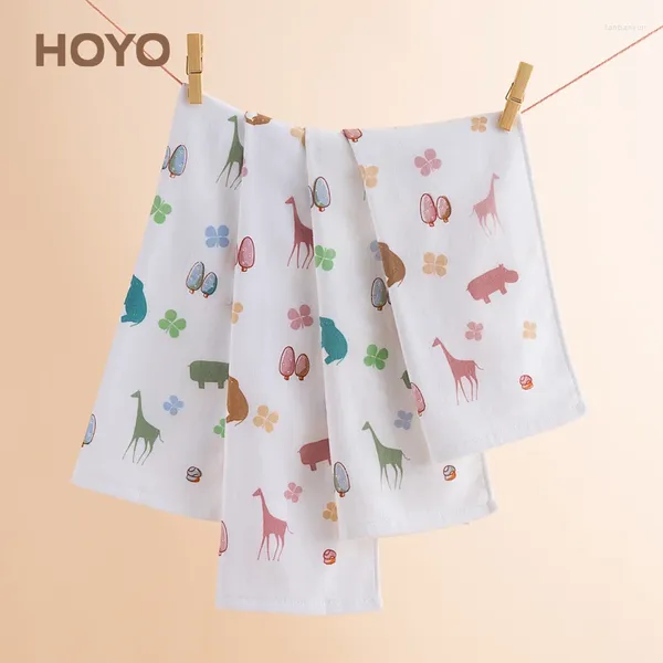 Serviette japonaise Hoyo tissu Hippo 2 paquet de coton pur pour enfants pour le visage de lave