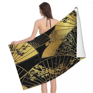 Handdoek Japanse Oosterse Waaiers 80x130cm Bad Huidvriendelijk Voor Strandreiziger