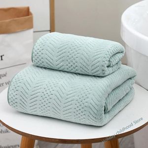 Handdoek Grote koraalkalfbad Badkamer met hoogwaardige bekleding Een set van 2 stuks dik en zacht strandwaterabsorptie