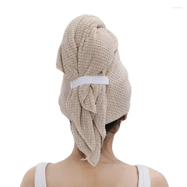 Toalha grande toalhas de cabelo de microfibra para mulheres super absorvente envoltório de secagem rápida encaracolado longo anti-frizz turbantes