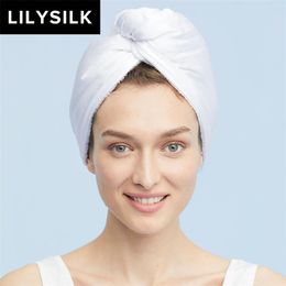 Handdoek Lilysilk Snel Drogen Haar Zijde Cap Praktisch 210728