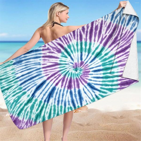 Serviette Loft serviettes authentique Tie Dye plage piscine adultes natation bain fibre ultrafine