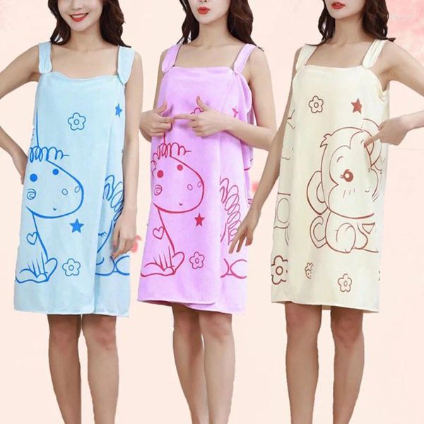 Serviette charmante robe de sous-vêtements imprimée peut porter un bain de salon de salon de beauté anti-léger