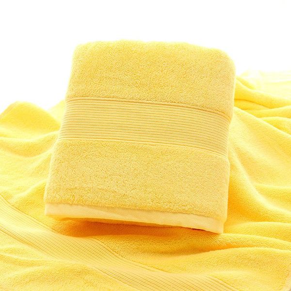 Toalla Toallas de baño de lujo Amarillo para adultos Hoja suave de primera calidad Ducha Baño Algodón Fuerte absorción de agua B