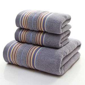 Handdoek luxe donkere kleur dikker set 3 stks/perceel 1 badkamer 2 gezicht handdoeken absorption mannen badkamer/camping douche