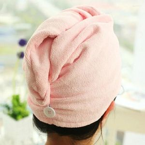 Serviette magique bonnet de douche en microfibre pour femmes cheveux secs bain séchage rapide doux dame Turban tête enveloppement produit de salle de bain