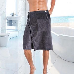 Men de serviette sauna salon de douche de séchage rapide avec jupe de poche accessoires de salle de bain portables nageuse épaissie douce