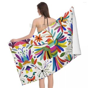 Toalla Mexicano Otomi Bird Suave Lino Microfibra Baño Playa Secado Rápido Animal Bordado Baño Yoga Toallas