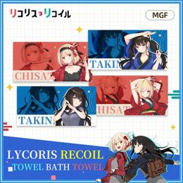 Serviette mgf lycoris recul anime bain de main chisato nishikigi sofe face plage 70x140cm