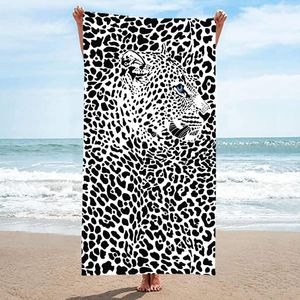 Handdoek Microvezel Strand Luipaardpatroon Bad Zandbestendig Deken Reizen Multifunctioneel 75 X 150 Cm