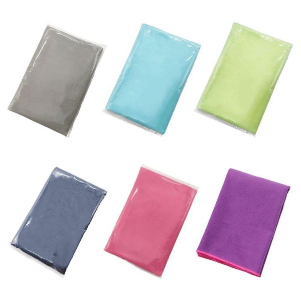 Serviette Microfibre Double Face Velours Séchage Rapide Sports Gym Fitness Super Absorbant Natation Yoga Couverture De Plage