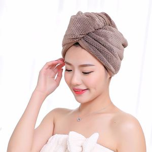 Serviette microfibre tissu cheveux secs bonnet femmes salle de bain Super absorbant séchage rapide bain écologique Turban doux douche magique