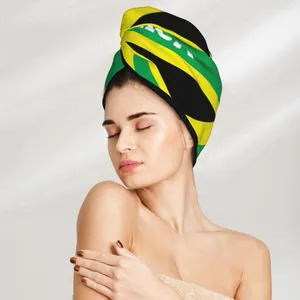 Handdoek microvezelmeisjes badkamer drogen absorberend haar jamaica kingdom vlag magie douche dop tulband hoofd wrap