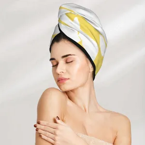 Toalla Microfibra Niñas Secado de baño Cabello absorbente de cabello blanco y dorada Magia Capa de ducha Cabina de turbante Wrap