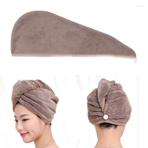 Serviette à coiffure microfibre séchage turban enveloppe de douche sec rapide Baignoire enveloppée de bain super absorbant