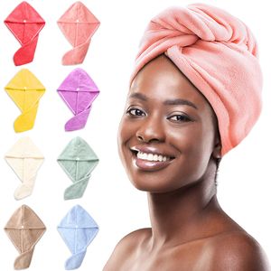 Towel Microfiber Hair Premium Anti Frizz Drying Wrap for Women Men Dry Hat Super Absorbent Wrapped Bath Cap 230625