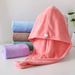 Serviette en microfibre cheveux séchage rapide doux pour la peau bain Wrap chapeau Super Absorption d'eau accessoires de salle de bain