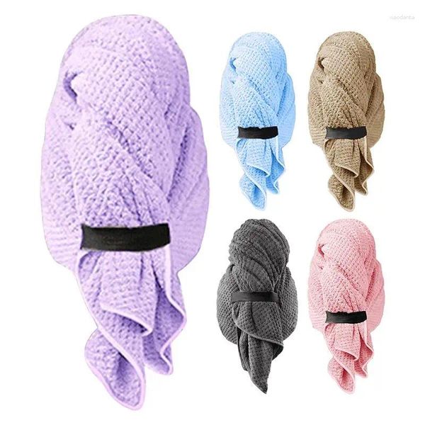 Coiffes de microfibre à serviette avec bracelet élastique séchage à séchage à séchage rapide turbans confortable serviette enveloppe pour tous types de poils