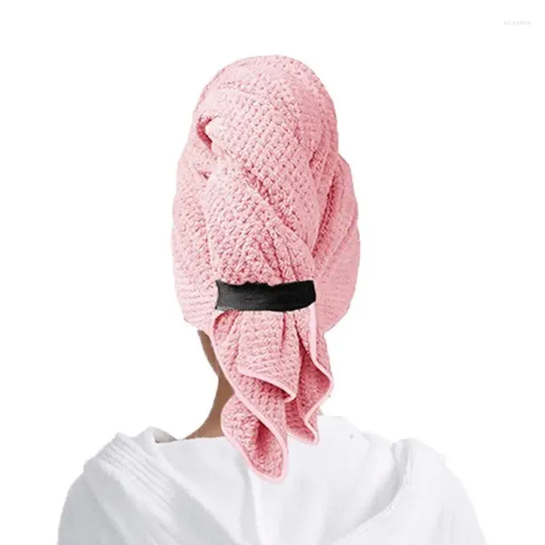 Serviette Microfibre Cheveux Femmes Serviettes Douces Bonnet De Douche Séchage Rapide Pour Dame Turban Tête Fille