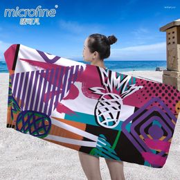 Handdoek Microfine strandhanddoeken kleurrijk gedrukt snel drogende volwassen microfiber bad camping badmode badkamer 70x140 cm