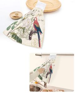 Handdoek papegaai vogel rozen bloem retro hand handdoeken huis keuken badkamer hangende vaatdoek lussen snel droge zachte absorberende gewoonten op maat