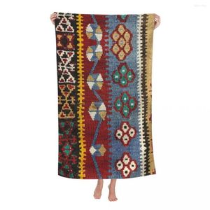 Serviette personnalisée bain de plage en microfibre à séchage rapide Super doux bohème turc Vintage persan Tribal Sports serviettes de douche