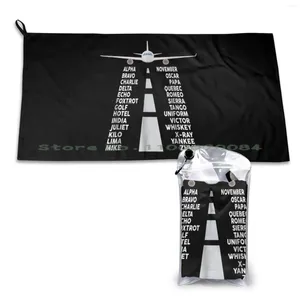 Pilot de serviette avion cadeau alphabet phonétique pour salle de sport de gymnase sec rapide