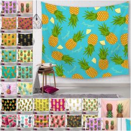 Handdoek Ananas Serie Wandtapijten Digitale Gedrukte Strandhanddoeken Bad Home Decor Tafelkleed Outdoor Pads 150X130Cm Drop Levering Dhocn