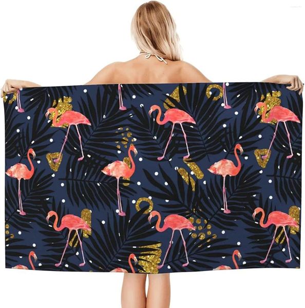 Flatement de flamants roses de serviette flamant