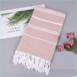 Handdoekpolyester katoenen Turkse kwastjes handdoek mti kleuren mtipurpose sjaal sjaal yoga mat strand handdoeken tapijtaankomst 28 12sp l2 dr dhy6g