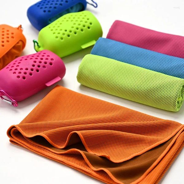 Toalla Portable Feel de frío enfriamiento Sport de ejercicio de secado rápido para la condición física y el sudor de muñeca aturdido