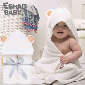 Handdoek premium baby washandje set biologische bamboe bad zachte en dikke geboren hooded 210728