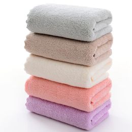 Handdoek pure kleur hoge dichtheid koraal fleece super water-absorbens snel drogende zachte badkamer bad gezicht dagelijkse benodigdheden fz0025