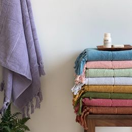 Handdoek Pure katoenen knopen Tassel Bath Kleur Huishoudelijk Absorberend gezicht Was Multifunction Deken