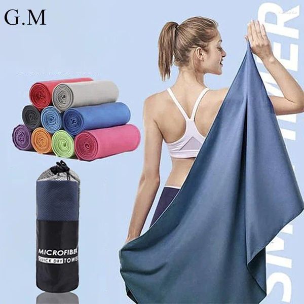 Toalla para acampar de microfibra de secado rápido para senderismo deportivo yoga playa de yoga gimnasia suave y cómoda con bolso de malla liviana