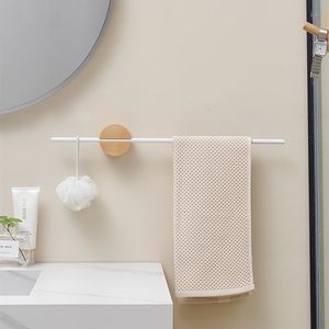 Porte-serviettes 40 50 cm noyer barre cintre support de bain en alliage d'aluminium salle de bain support suspendu tige unique support de toilette 230404